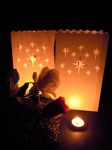 Night Stars Twinkle White Lantern Candle Paper Bags - Party Decoration - 10 Pack